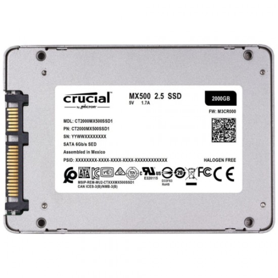 Crucial MX500 2TB SSD Disk CT2000MX500SSD1