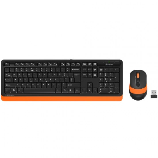 A4 Tech FG1010 Q Kablosuz MM Klavye Mouse Turuncu