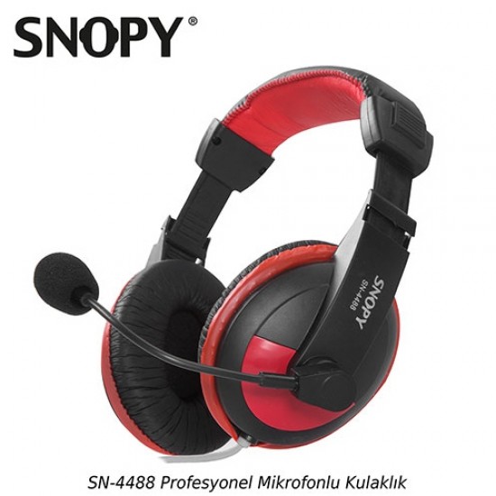 Snopy SN-4488 Mikrofonlu Kulaklık Siyah