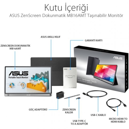 Asus 15.6 MB16AMT IPS MM Monitör Gri 5ms