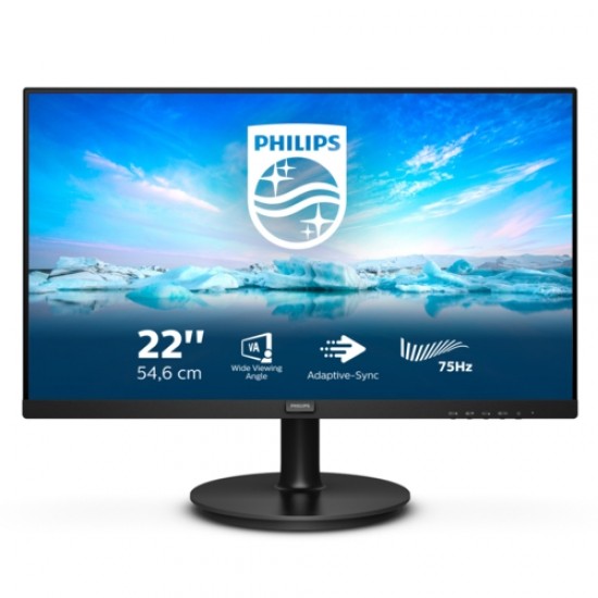 Philips 21.5 222V8LA/01 LED MM Monitör 4ms Siyah