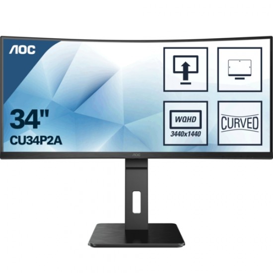 AOC 34 CU34P2A IPS 2K MM Curved Monitör 1ms Siyah