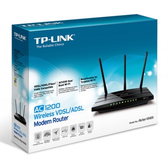 TP-Link Archer-VR400 AC1200 VDSL/ADSL Modem Router