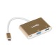 Qport Q-Tv03 Type-C To Vga+USB 3.0+Type-C Çevirici