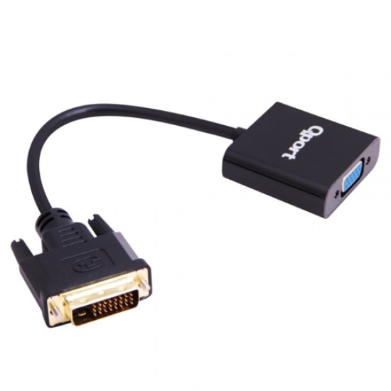 Qport Q-VDV2 Dvi 24+1 to VGA Aktif Dönüştürücü