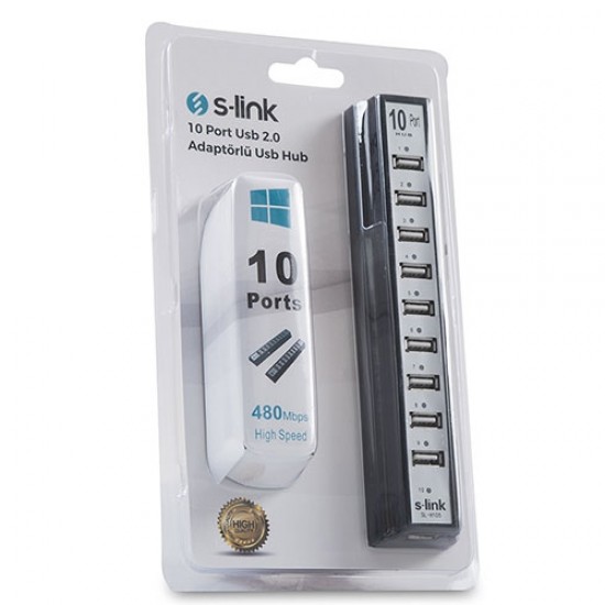 S-link SL-U110 (SL-H105) 10 Port Usb 2.0 Hub